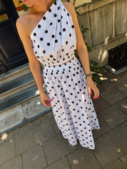 Polly set polka katoen dot wit