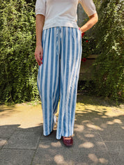Mathilda broek blauw gestreept