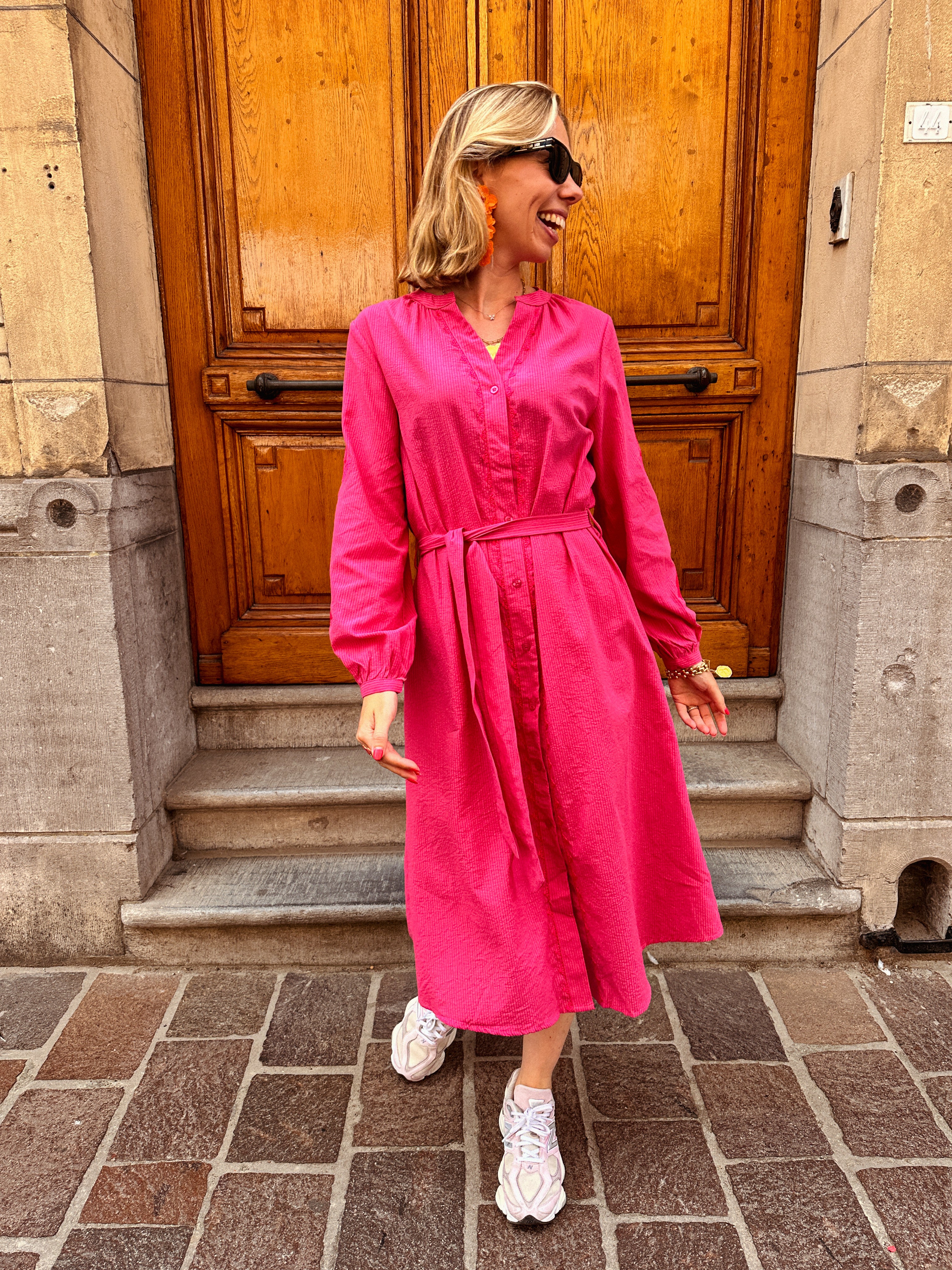 Laure jurk fuchsia