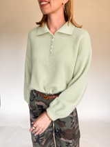 Louise trui mintgroen