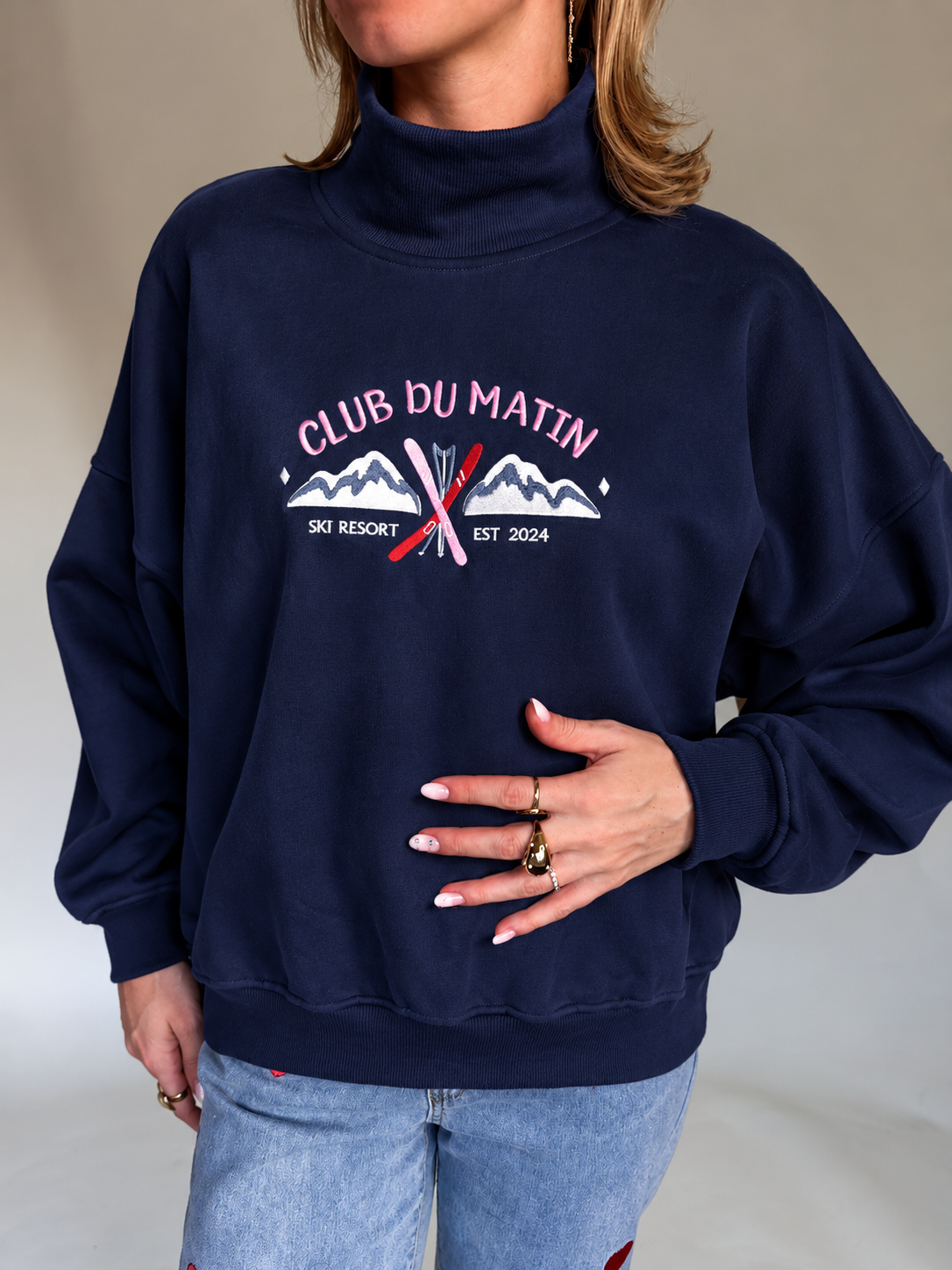 Club du matin sweater navy