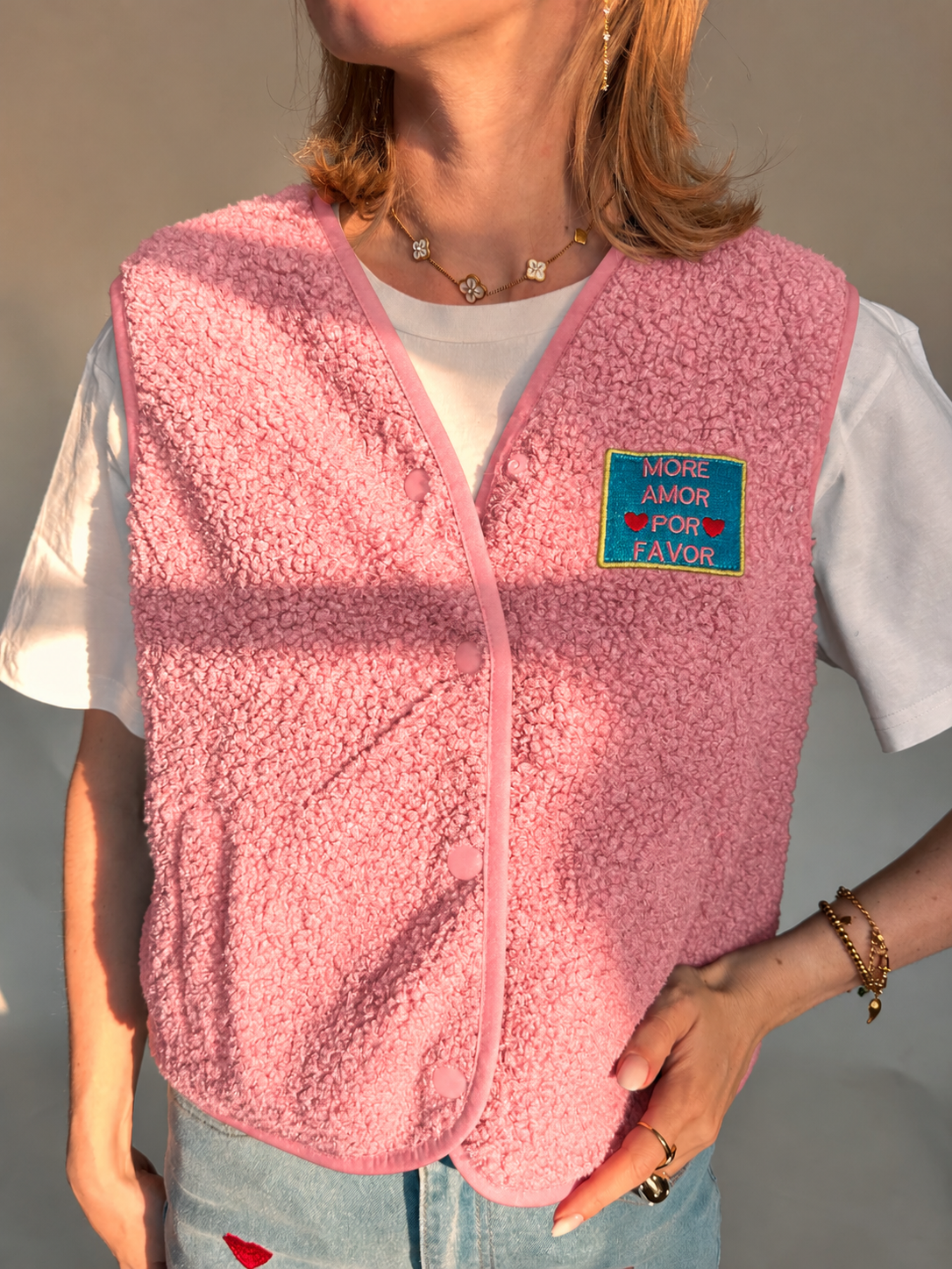 Sienna bodywarmer roze