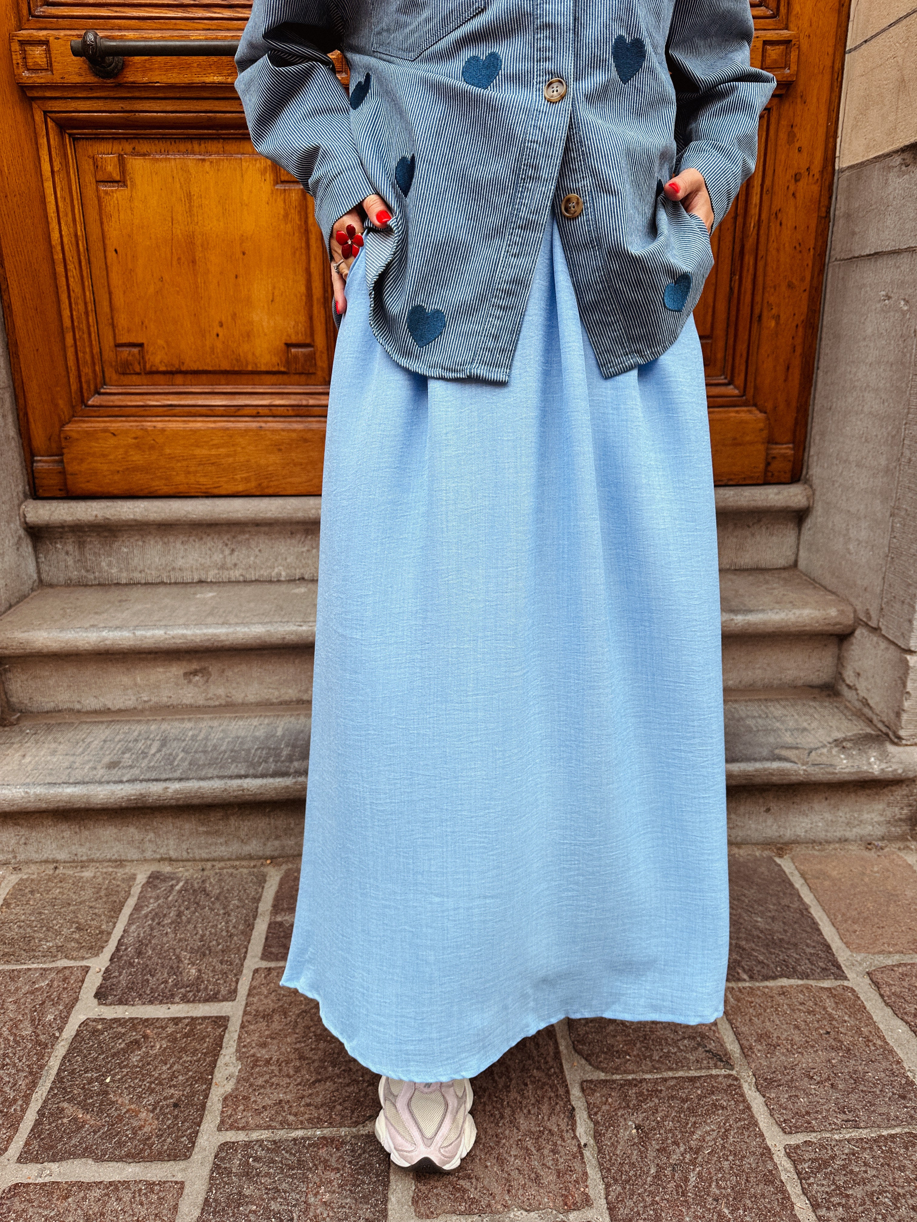 Skye rok blauw
