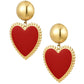 Coeur oorbellen rood