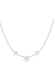 Fleur halsketting zilver