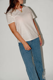 Lisse T-shirt wit met quote