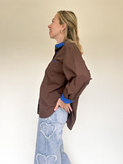 June blouse bruin