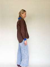 June blouse bruin