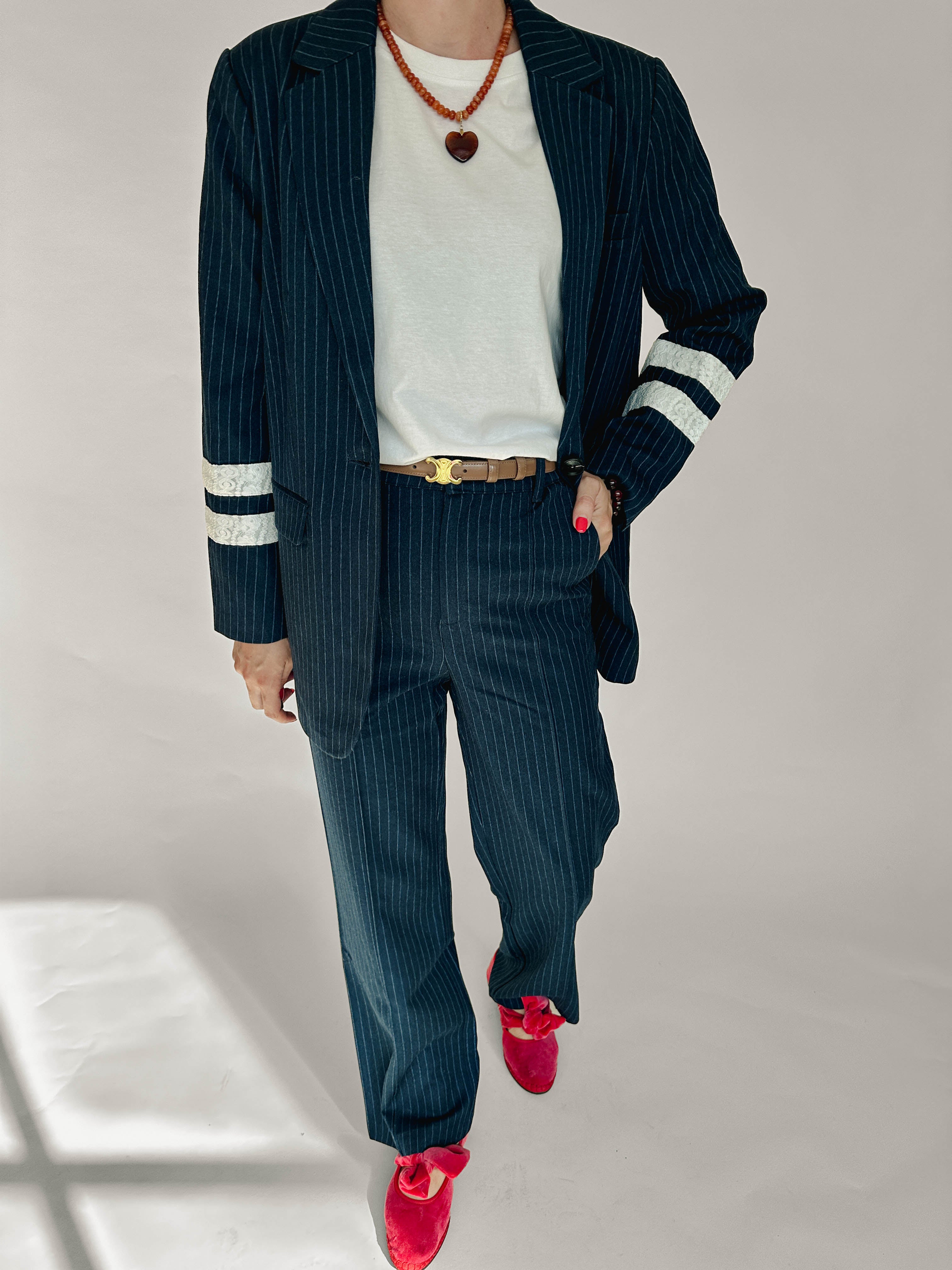 Rus gestreepte broek blauw