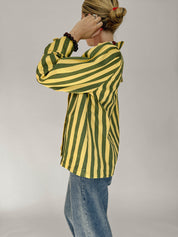 Lisa blouse gestreept geel/ groen