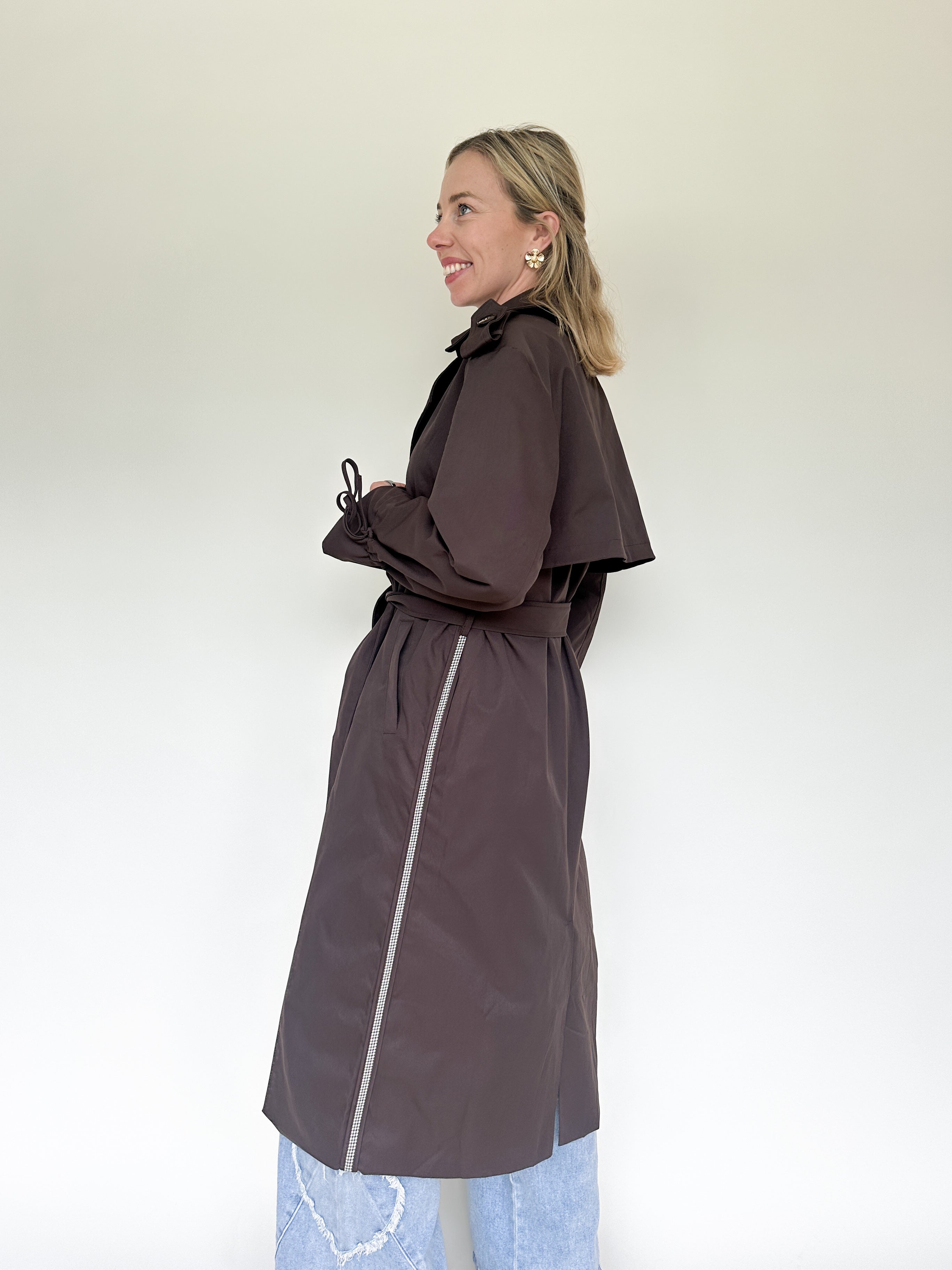 Elle trenchcoat bruin