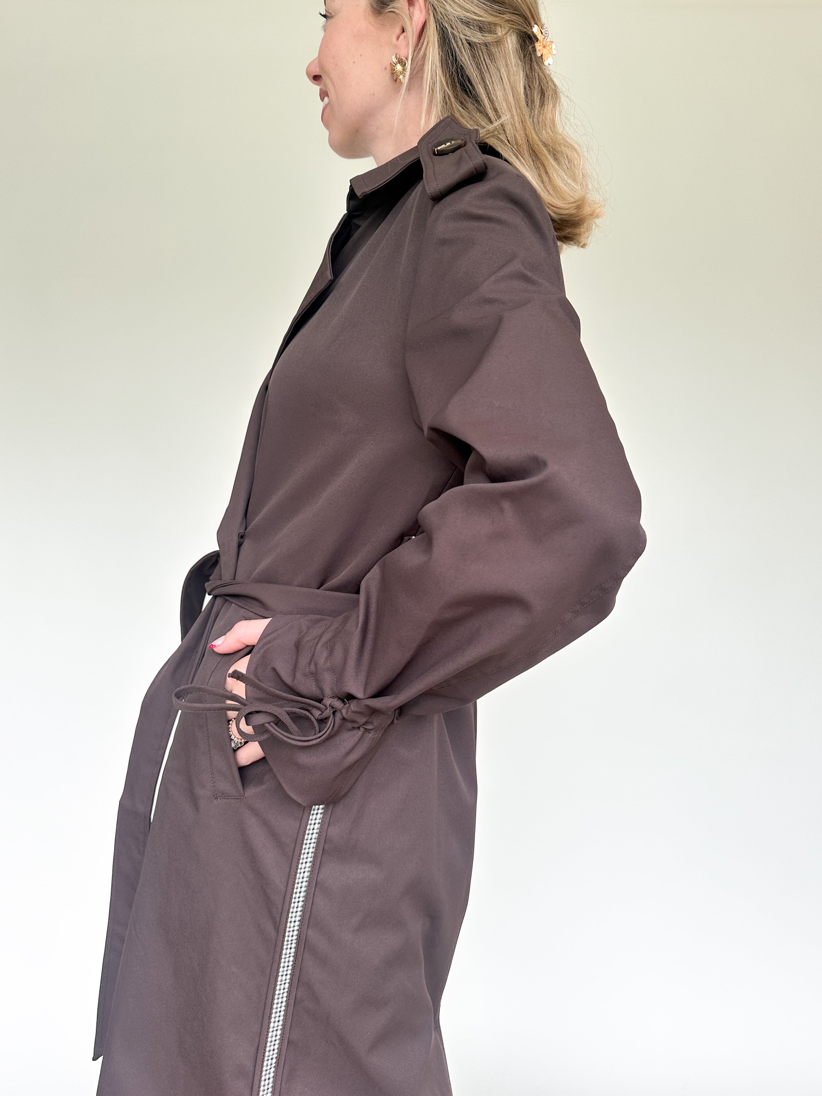 Elle trenchcoat bruin