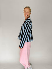 Mila blauw gestreepte trui