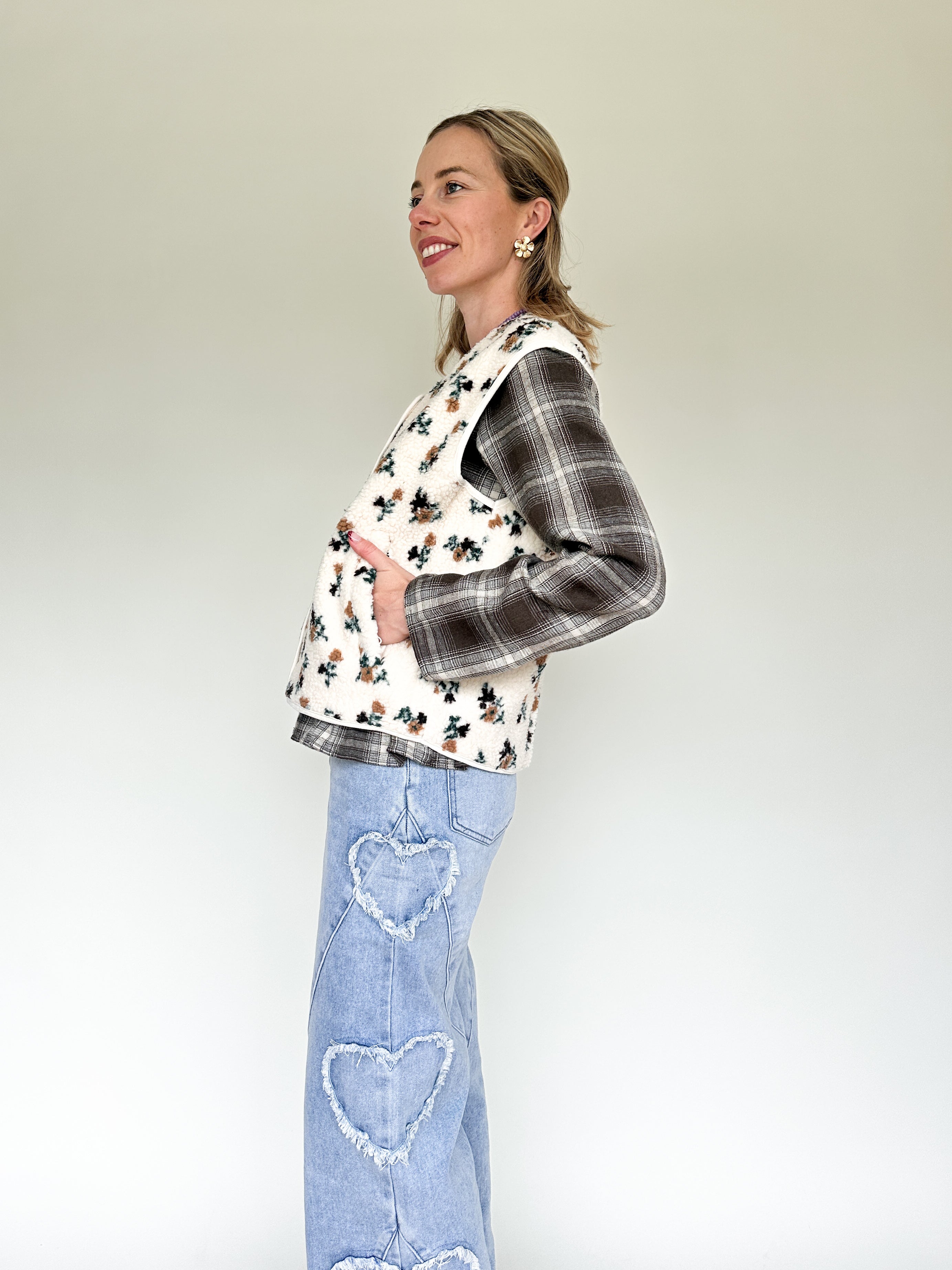 Nora white bodywarmer