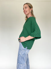 Juliette strip top green