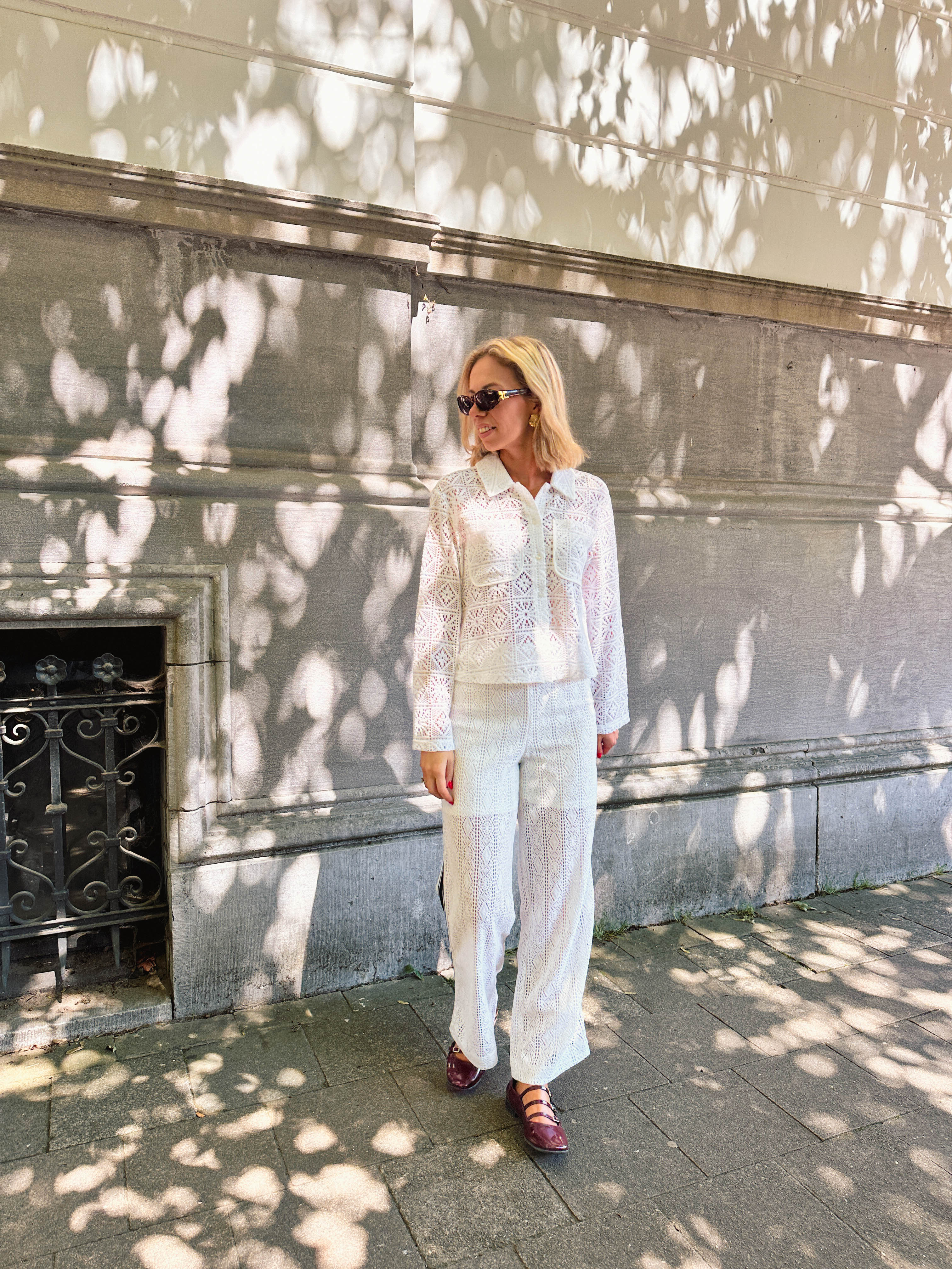 Cindy gehaakte blouse wit