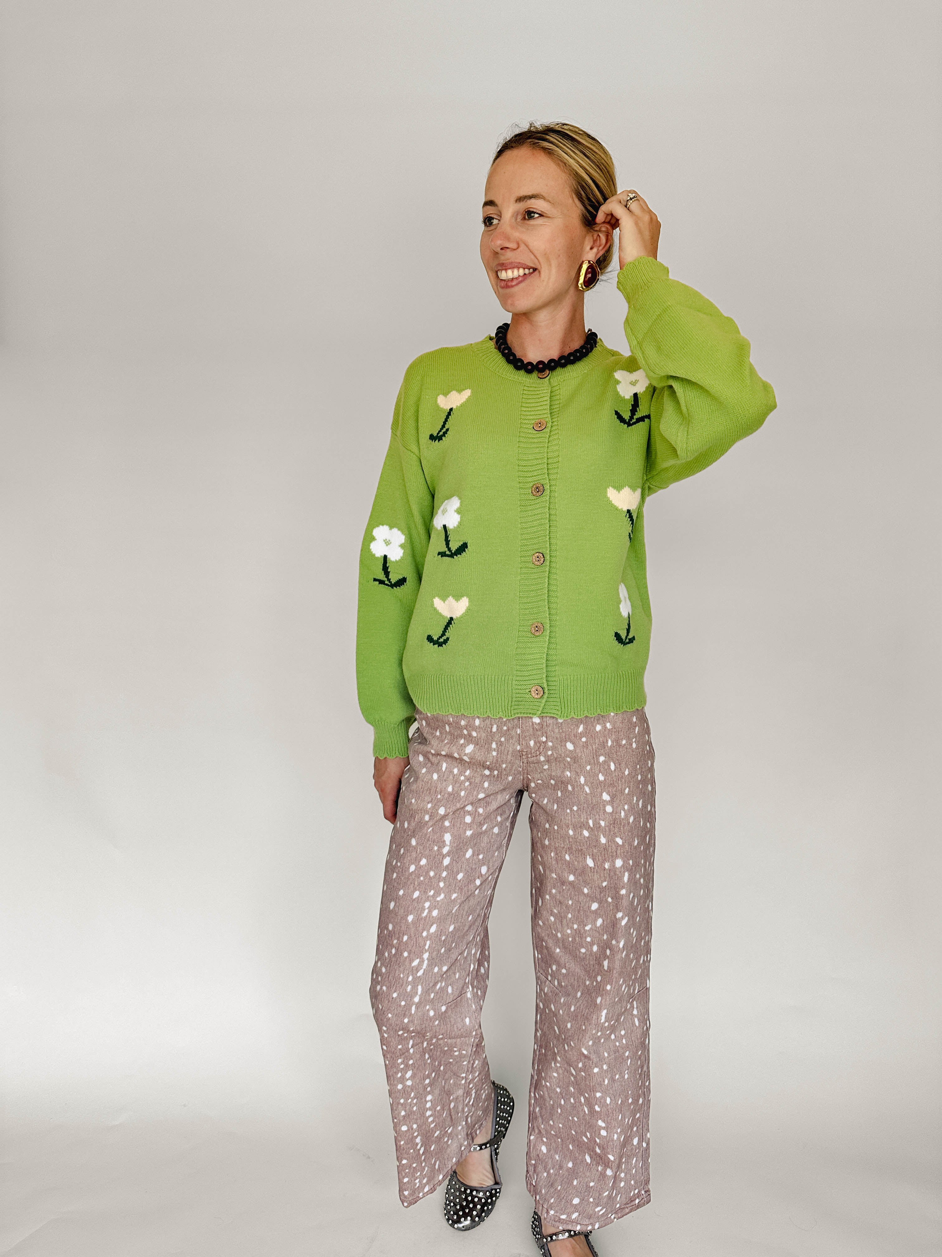 Hena broek hertprint