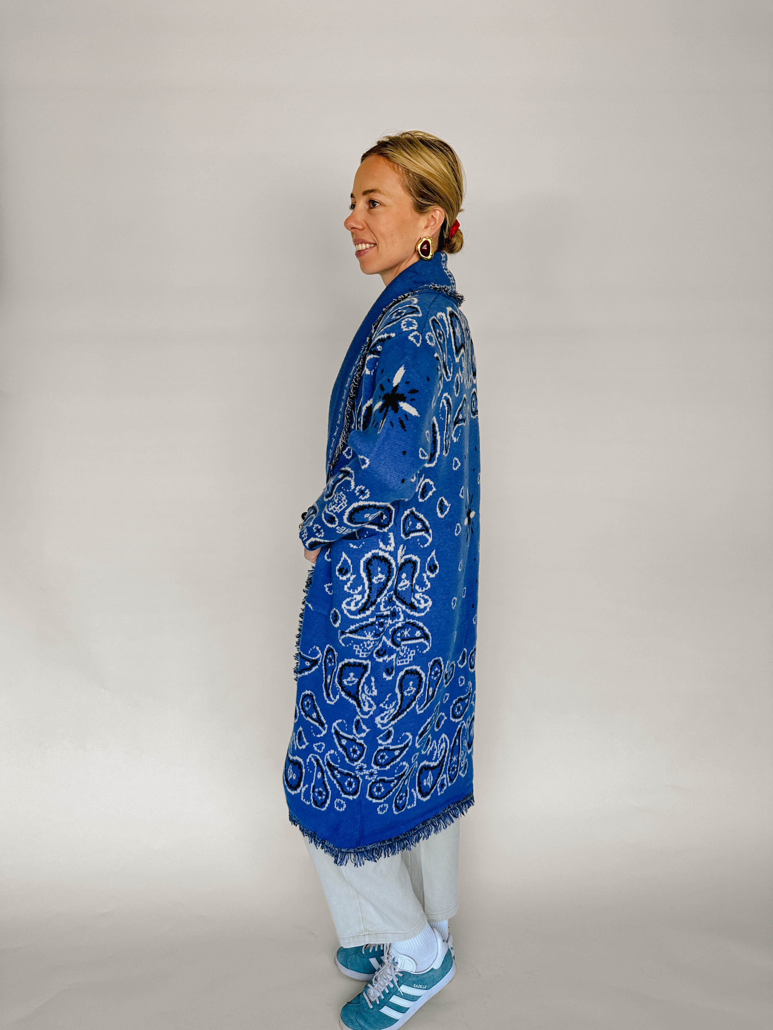 Lola bandana gilet blauw