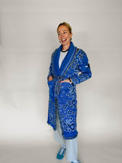 Lola bandana gilet blauw