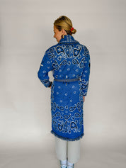 Lola bandana gilet blauw