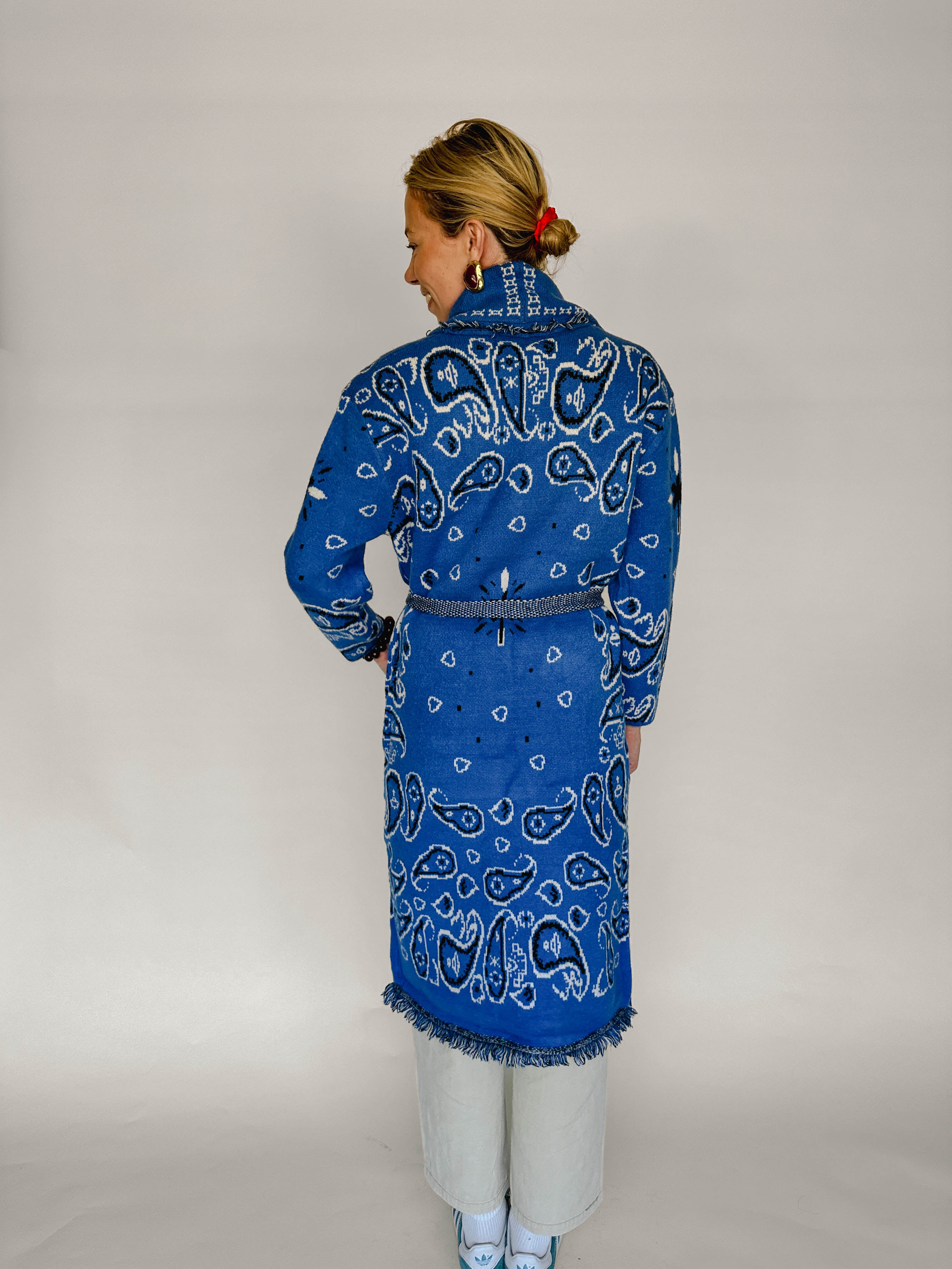 Lola bandana gilet blauw