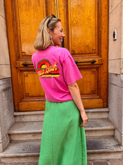 Amelie t-shirt roze met print