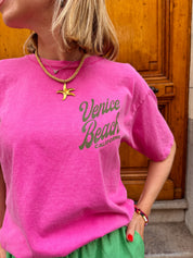 Amelie t-shirt roze met print