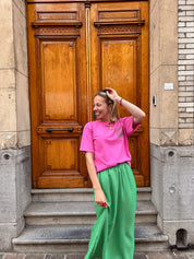 Amelie t-shirt roze met print