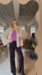 Naiya vloeren broek bruin 49-14305-W