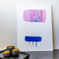 Blossom - Acryl paint blue & Rose (2D)