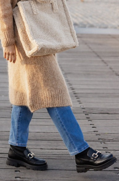 Zwarte moccasin botjes